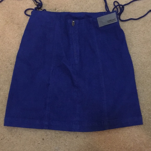 LF skirt carmar denim blue mini  jean 26 lace up - Picture 4 of 4